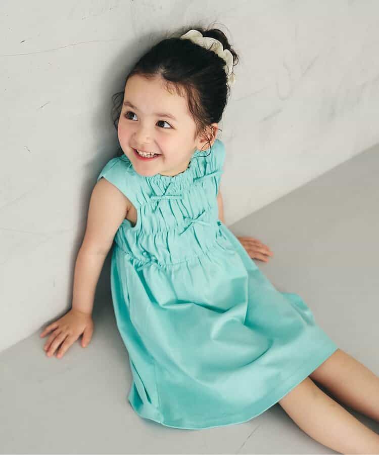 ☆4/28(火)お昼12:59まで3点10％OFF☆WEB限定 シャーリングリボンカットワンピース