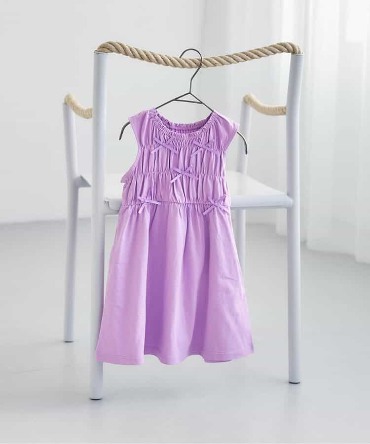 ☆4/28(火)お昼12:59まで3点10％OFF☆WEB限定 シャーリングリボンカットワンピース