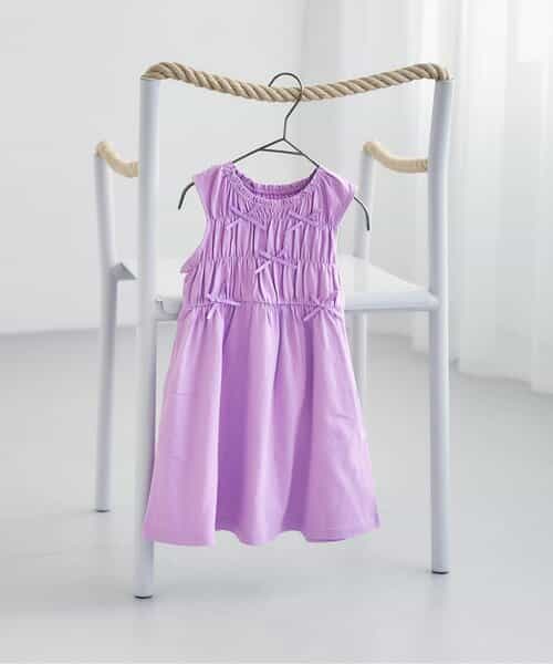 ☆4/28(火)お昼12:59まで3点10％OFF☆WEB限定 シャーリングリボンカットワンピース
