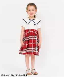 ☆SALE☆tiny bearセーラー衿ドッキングワンピース（V317995