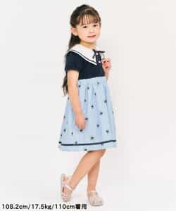 ☆SALE☆tiny bearセーラー衿ドッキングワンピース（V317995