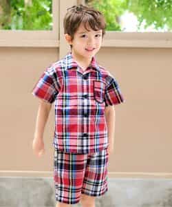 ★SALE★【リンク】チェック・サマーフルーツ柄セットアップ