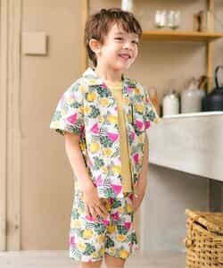 ★SALE★【リンク】チェック・サマーフルーツ柄セットアップ