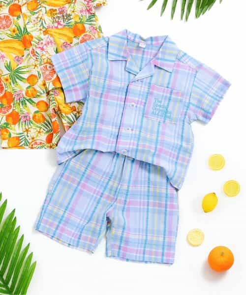 【リンク】チェック・トロピカルセットアップ  5分丈