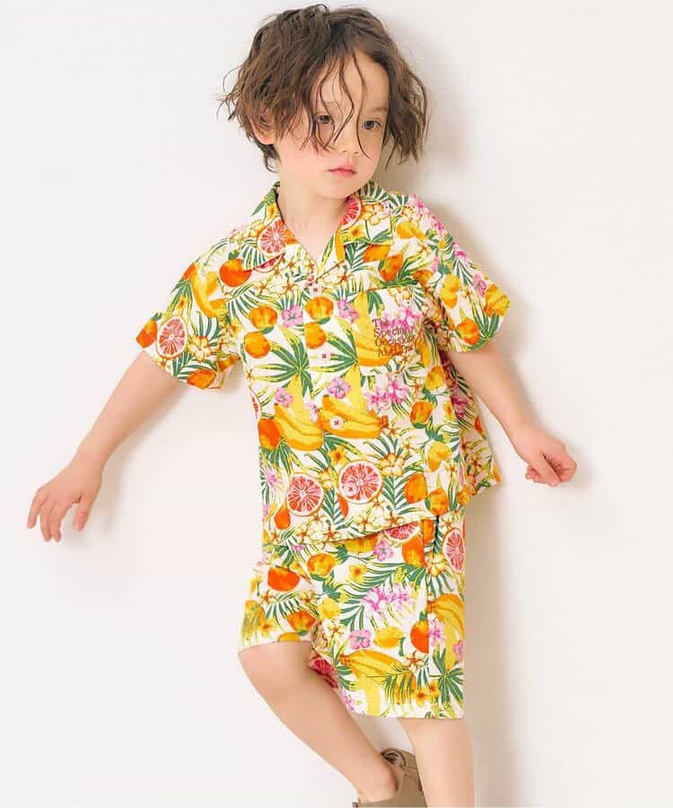 【リンク】チェック・トロピカルセットアップ  5分丈