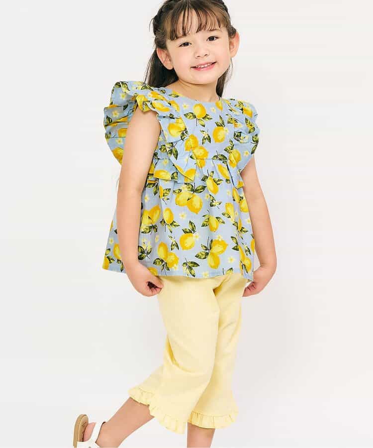 ★SALE★【リンク】ハート・レモン柄フリルセットアップ  7分丈