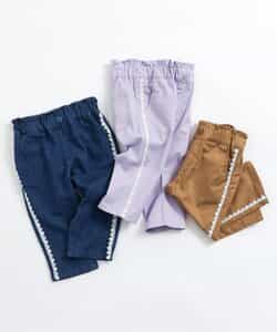 ★SALE★【接触冷感】ひんやりサイドレースクロップドパンツ  8分丈_908122
