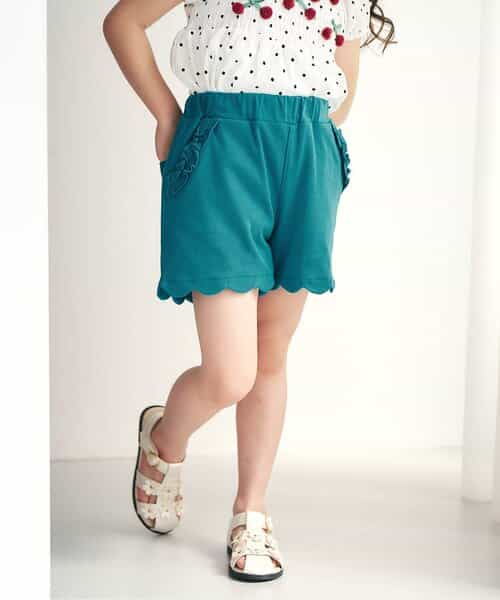 ☆4/28(火)お昼12:59まで3点10％OFF☆ひんやりスカラップショートパンツ 接触冷感