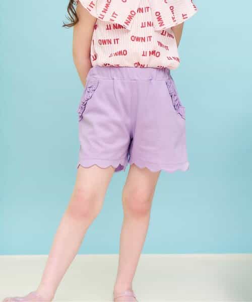 ☆4/28(火)お昼12:59まで3点10％OFF☆ひんやりスカラップショートパンツ 接触冷感