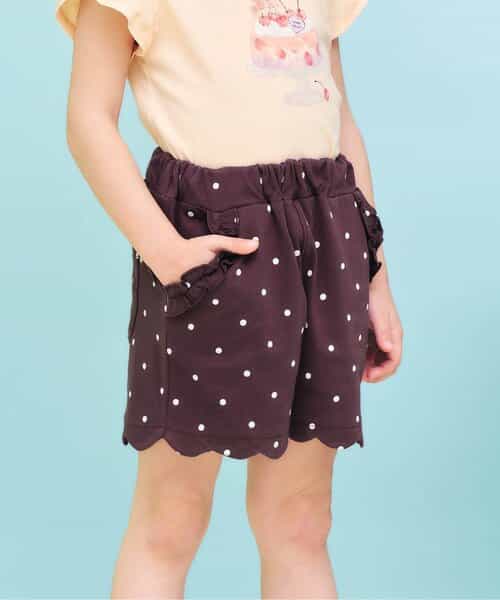 ☆4/28(火)お昼12:59まで3点10％OFF☆ひんやりスカラップショートパンツ 接触冷感