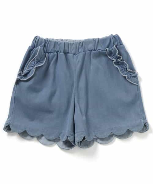 ☆4/28(火)お昼12:59まで3点10％OFF☆ひんやりスカラップショートパンツ 接触冷感