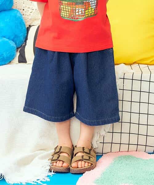 【リンク】ワイドタックショートパンツ  6分丈