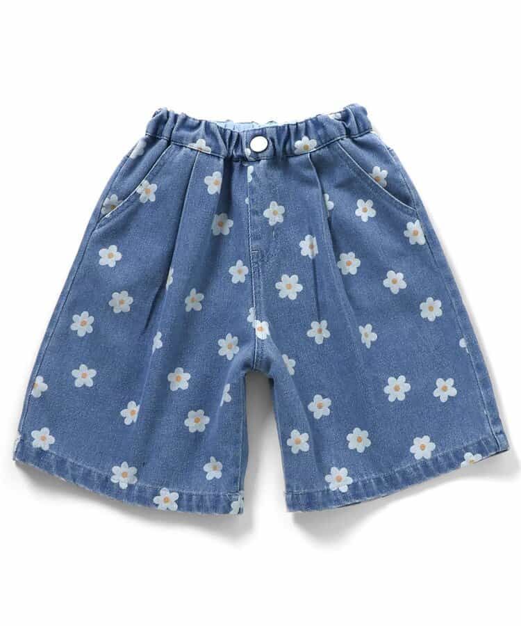 【リンク】ワイドタックショートパンツ  6分丈