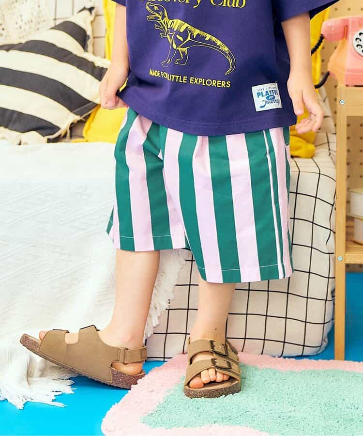 【リンク】ワイドタックショートパンツ  6分丈