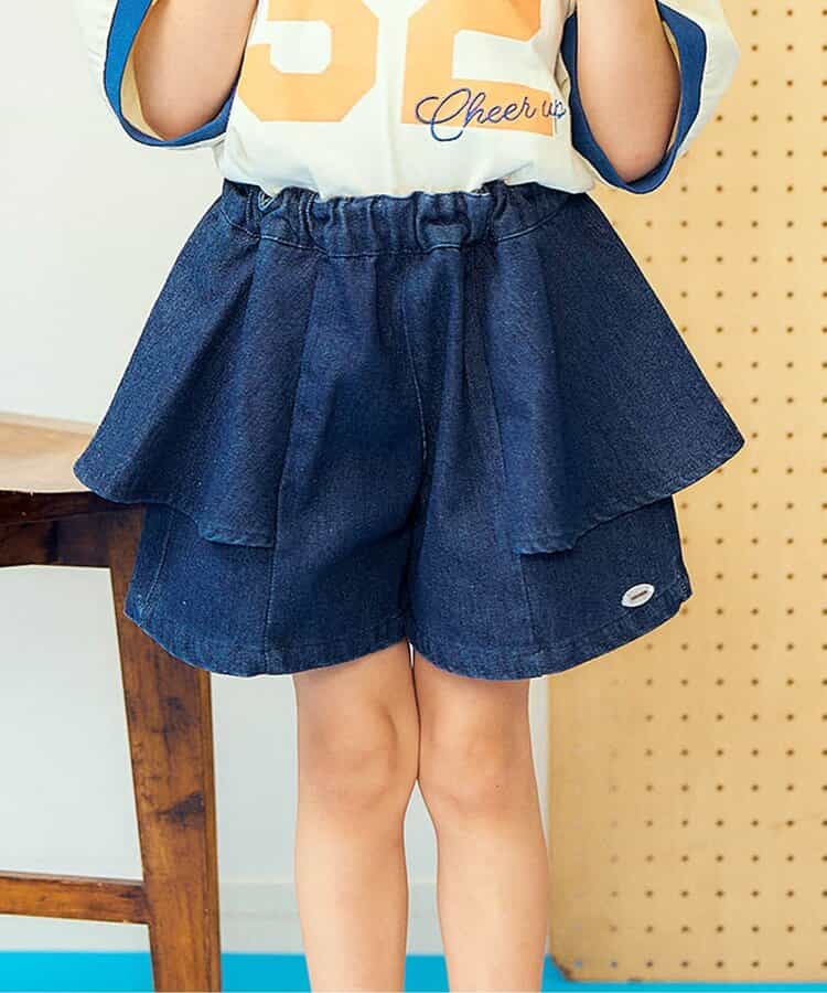 【リンク】サイドフレアパンツ  ショート丈