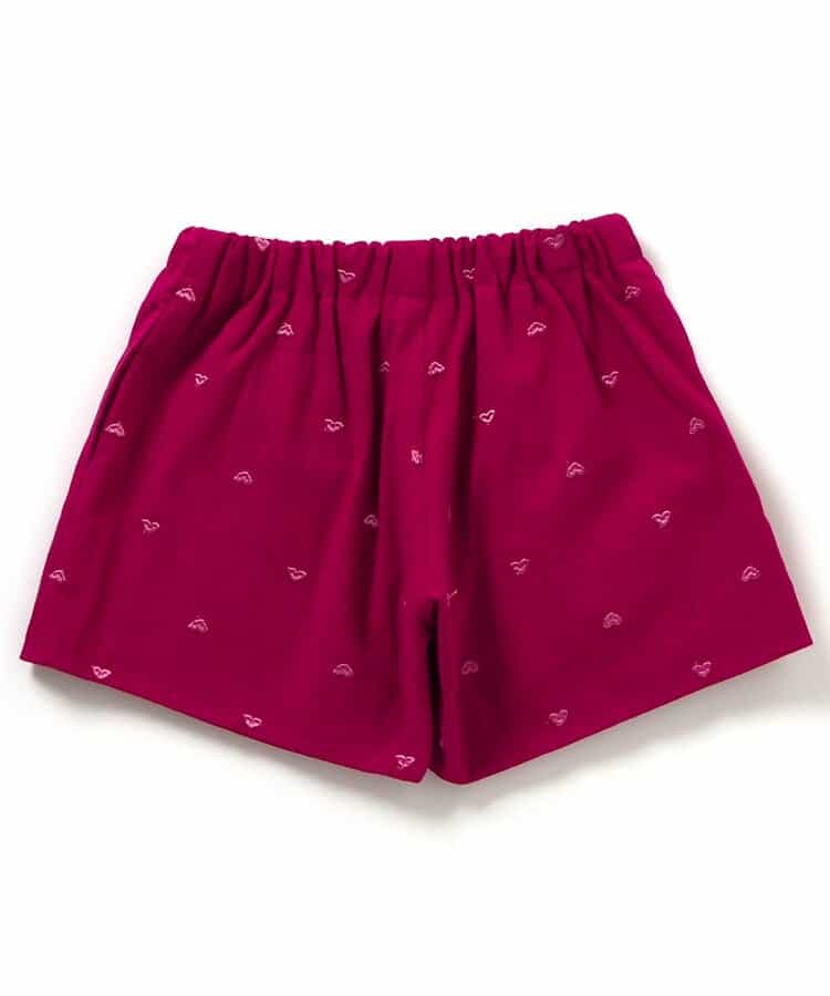 フラワー・ハート刺繍ショートパンツ_912749