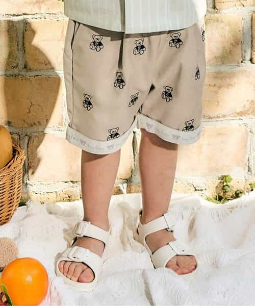 ★SALE★tiny bear 刺繍パンツ  5分丈