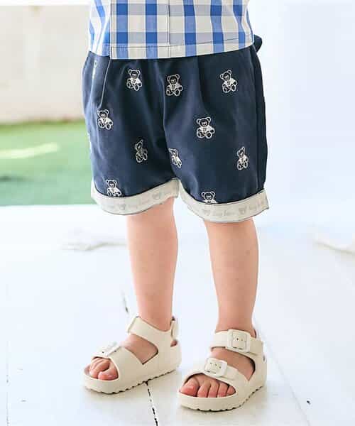 ★SALE★tiny bear 刺繍パンツ  5分丈