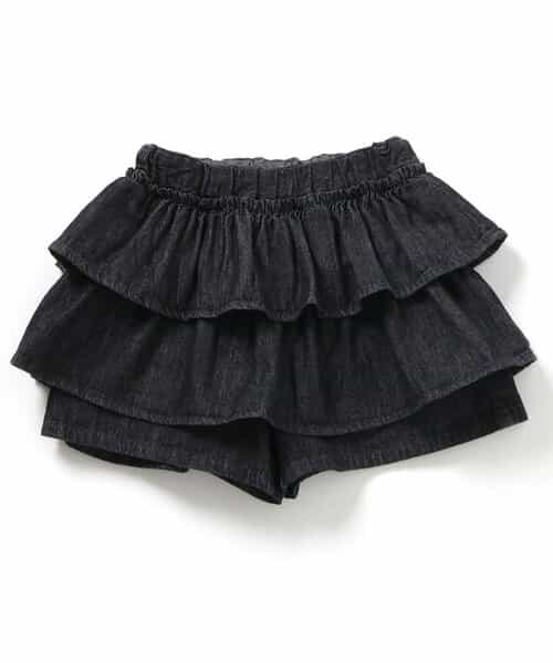 ティアードスカート風キュロット  ショート丈