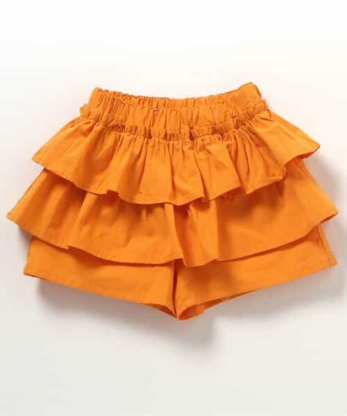 ティアードスカート風キュロット  ショート丈