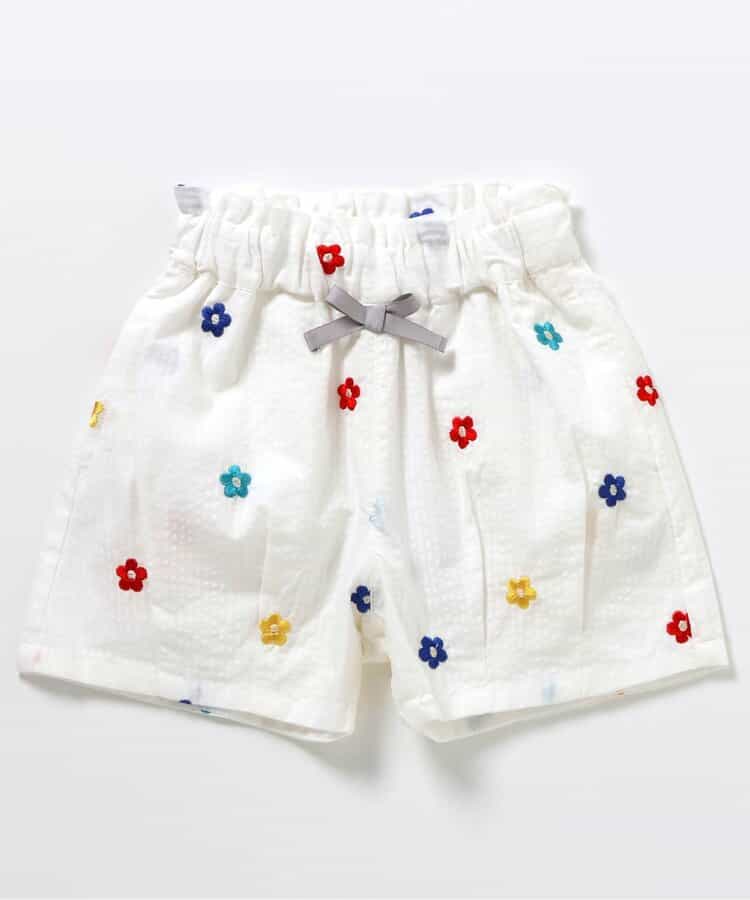 ★SALE★いちご・フラワー柄刺繍ショートパンツ
