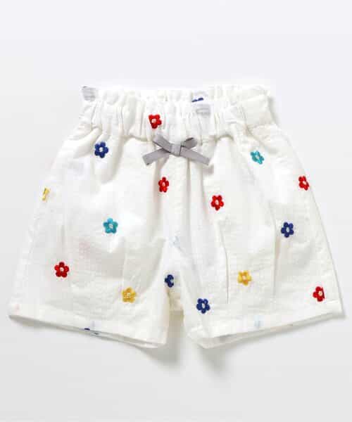 ★SALE★いちご・フラワー柄刺繍ショートパンツ