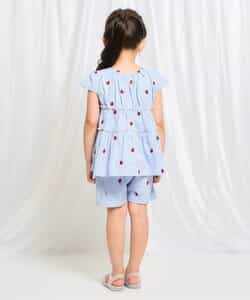 ☆SALE☆いちご・フラワー柄刺繍ショートパンツ（V323995