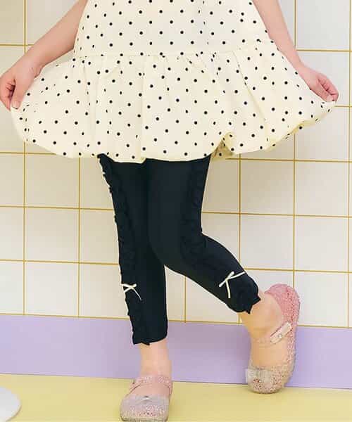 サイドフリル水陸両用レギンス  10分丈 UVカット