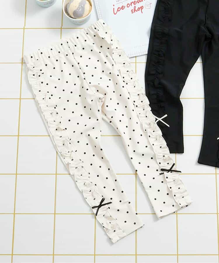 サイドフリル水陸両用レギンス  10分丈 UVカット