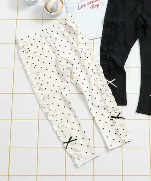 サイドフリル水陸両用レギンス  10分丈 UVカット