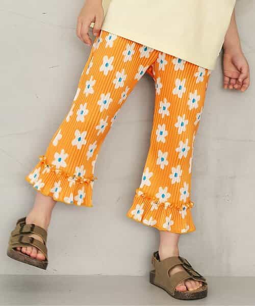 無地総柄プリーツレギンス  9分丈 吸水速乾