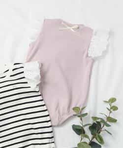 肩レースボディースーツ