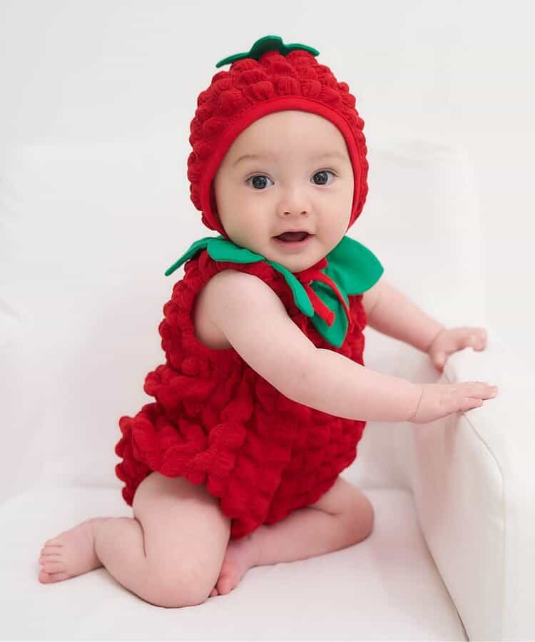 フルーツなりきりボディースーツ&ボンネットセット