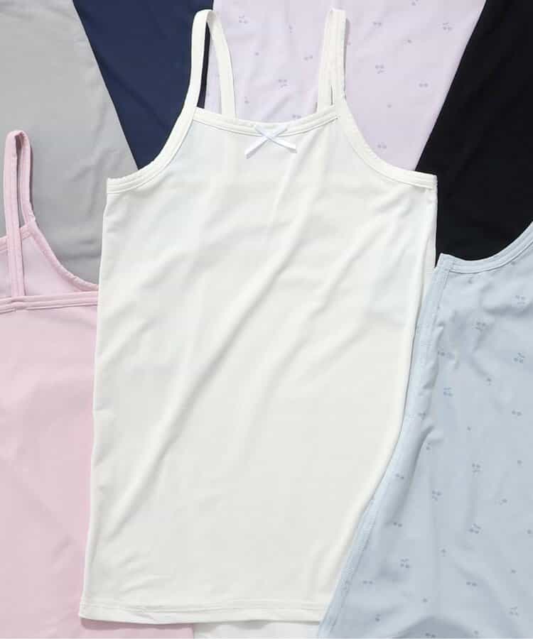 ひんやりメッシュ深あきインナーキャミ_接触冷感