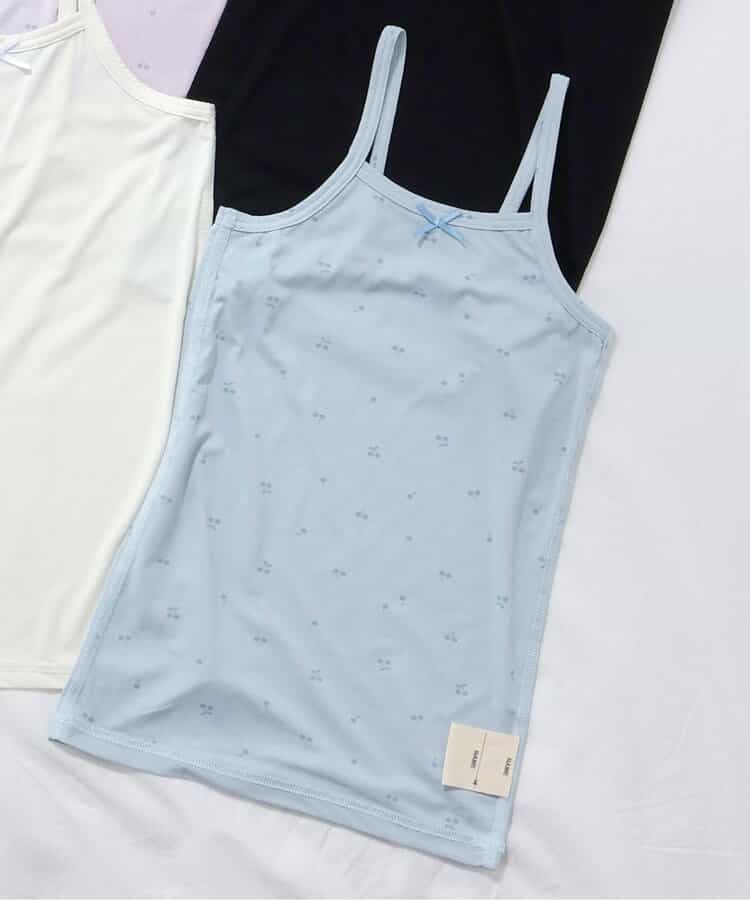 ひんやりメッシュ深あきインナーキャミ_接触冷感