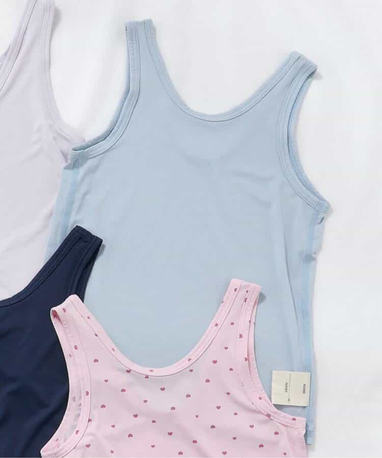 WEB限定 ひんやりメッシュ深あきインナータンク_接触冷感