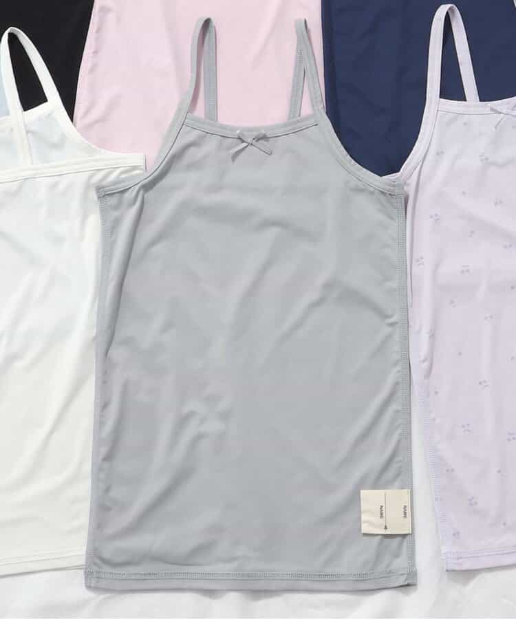 WEB限定 ひんやり天竺深あきインナーキャミ_接触冷感