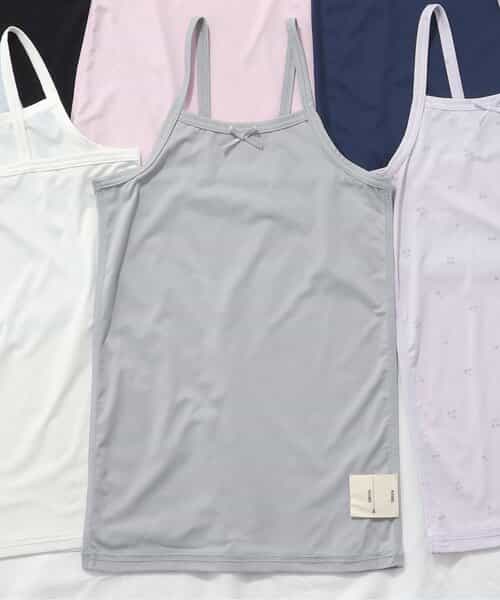 WEB限定 ひんやり天竺深あきインナーキャミ_接触冷感