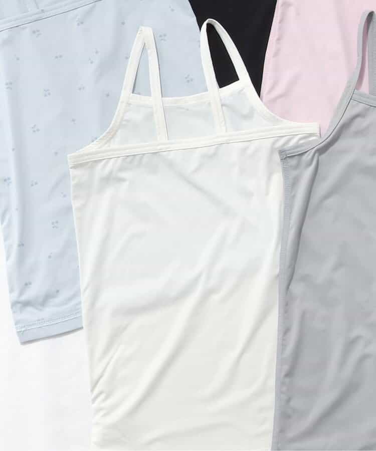 WEB限定 ひんやり天竺深あきインナーキャミ_接触冷感