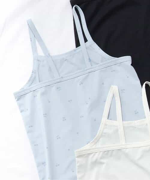 WEB限定 ひんやり天竺深あきインナーキャミ_接触冷感