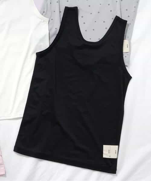 WEB限定 ひんやり天竺深あきインナータンク_接触冷感