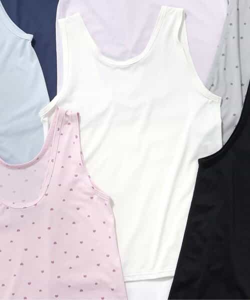 WEB限定 ひんやり天竺深あきインナータンク_接触冷感