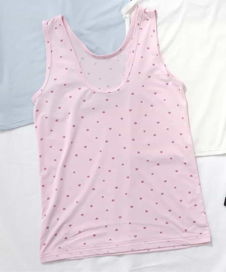 WEB限定 ひんやり天竺深あきインナータンク_接触冷感