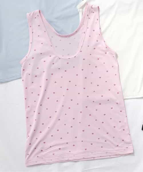 WEB限定 ひんやり天竺深あきインナータンク_接触冷感