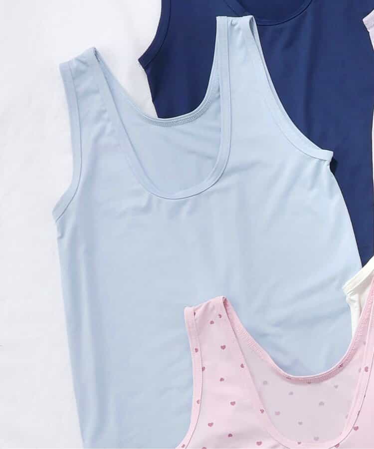 WEB限定 ひんやり天竺深あきインナータンク_接触冷感