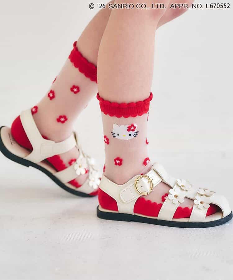 【サンリオキャラクターズ】シースルーフラワーソックス