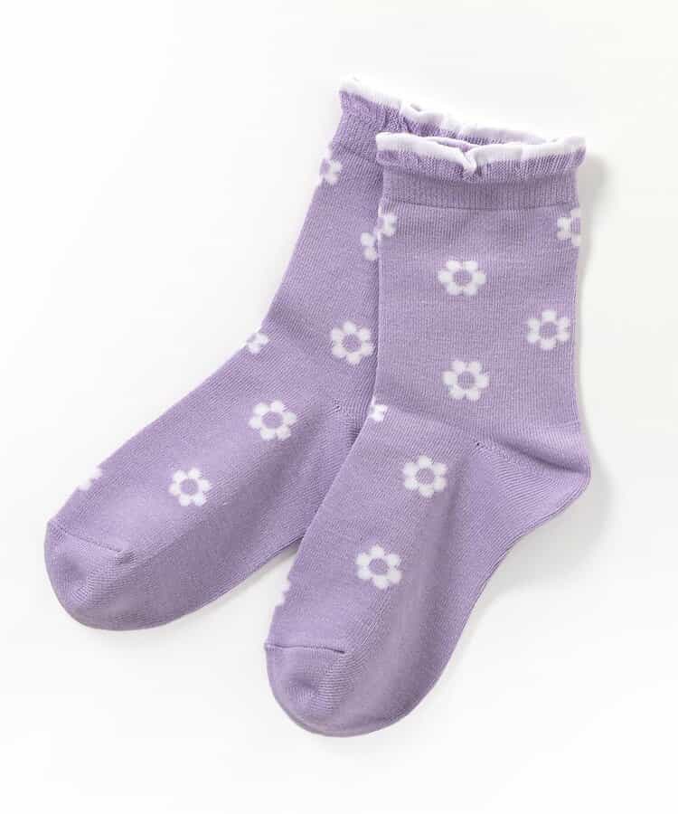 3P対象A さくらんぼ・お花・リボンひんやりクルーソックス