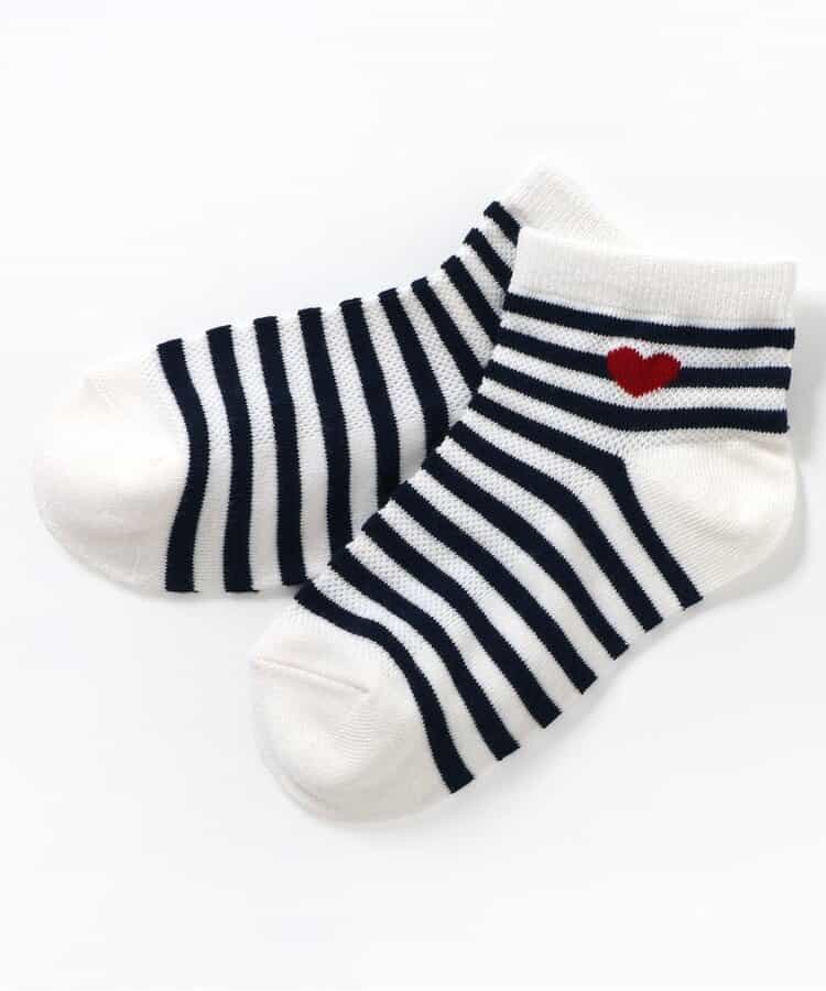 3P対象A ハート柄ひんやりショートソックス