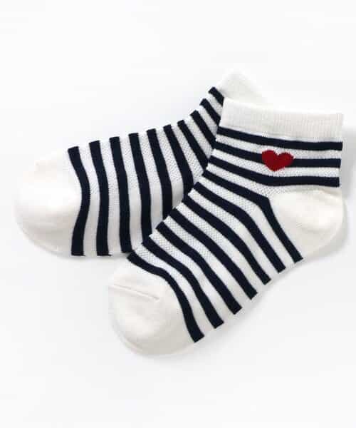 3P対象A ハート柄ひんやりショートソックス