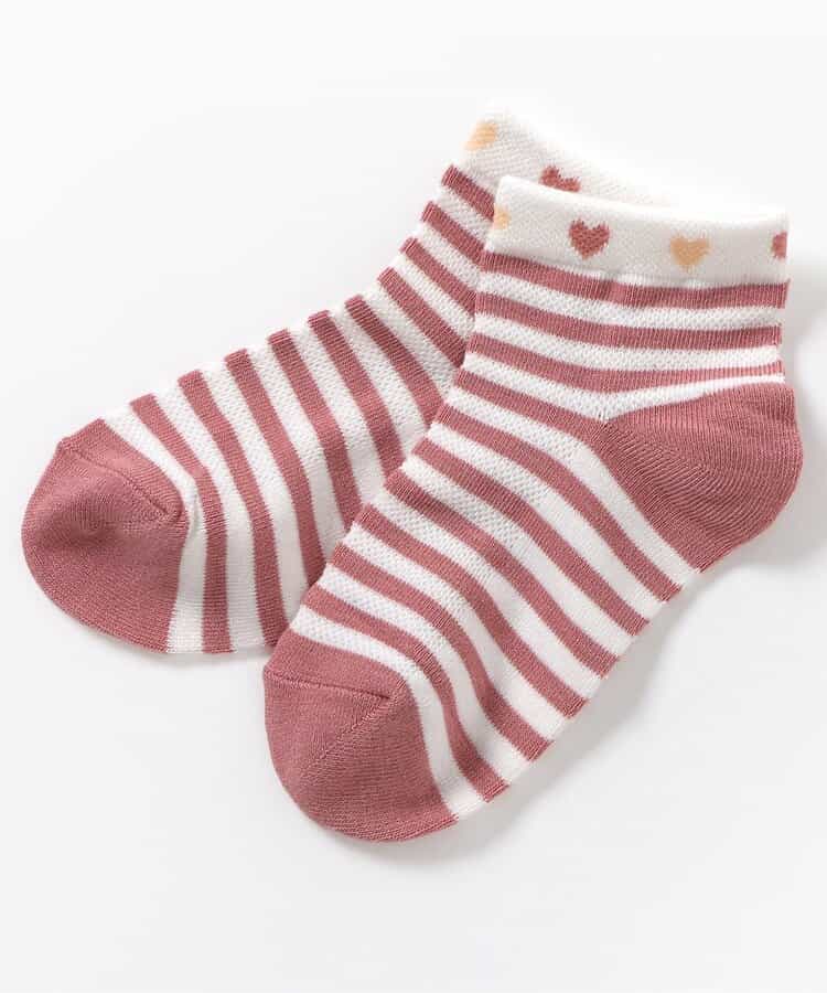 3P対象A ハート柄ひんやりショートソックス